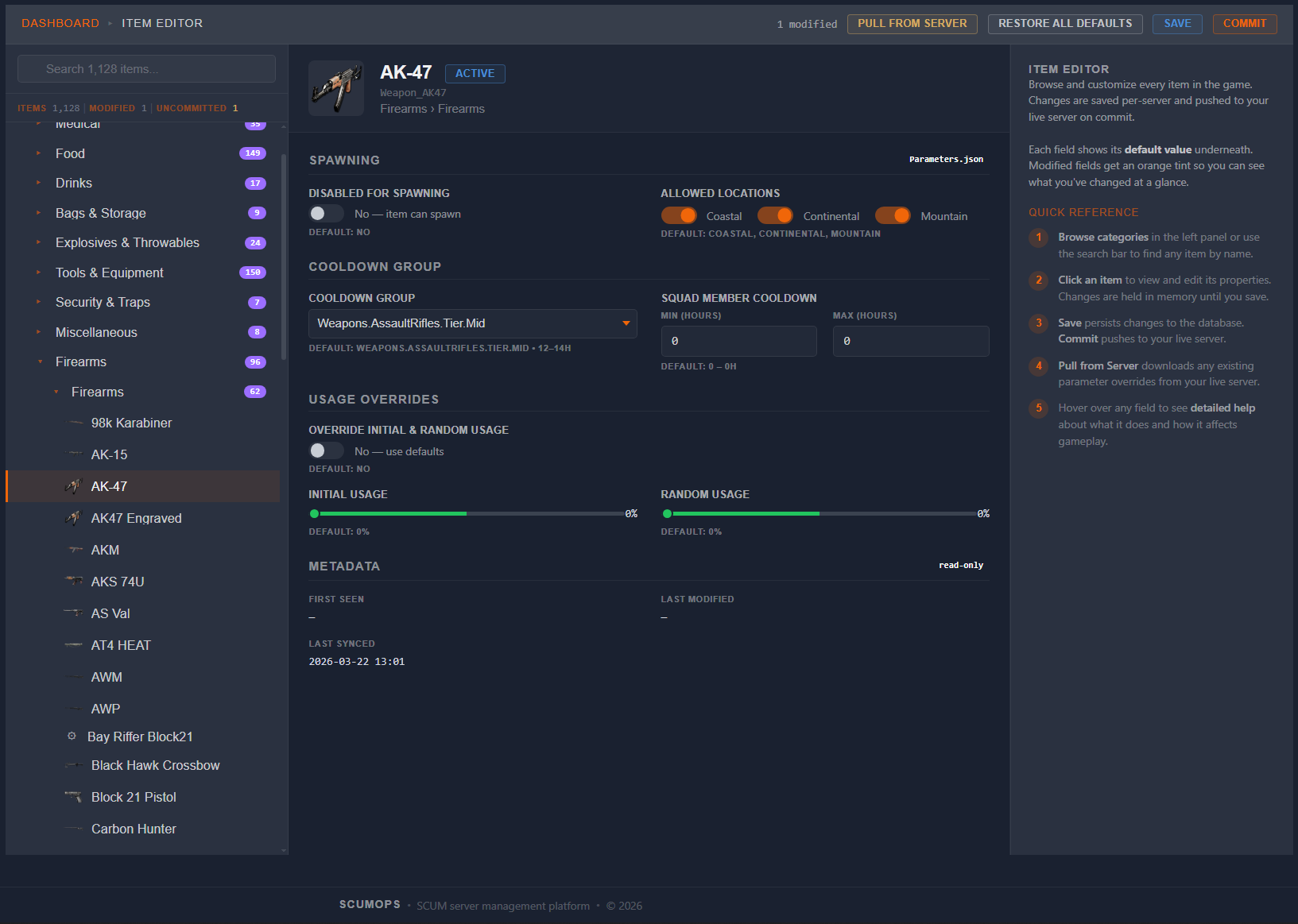 Item Editor
