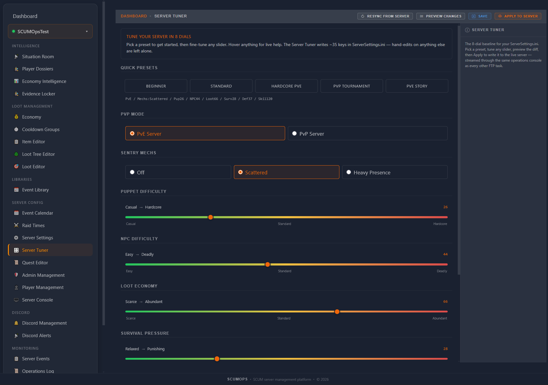 Server Tuner